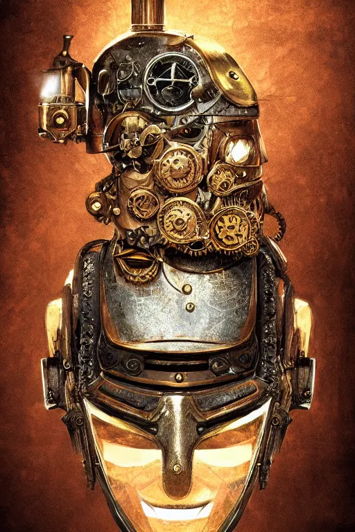 Image similar to steampunk helmet fantasy art mask robot ninja stylized digital illustration sharp focus, elegant intricate digital painting artstation concept art global illumination ray tracing advanced technology chaykin howard and campionpascale and cooke darwyn and davis jack