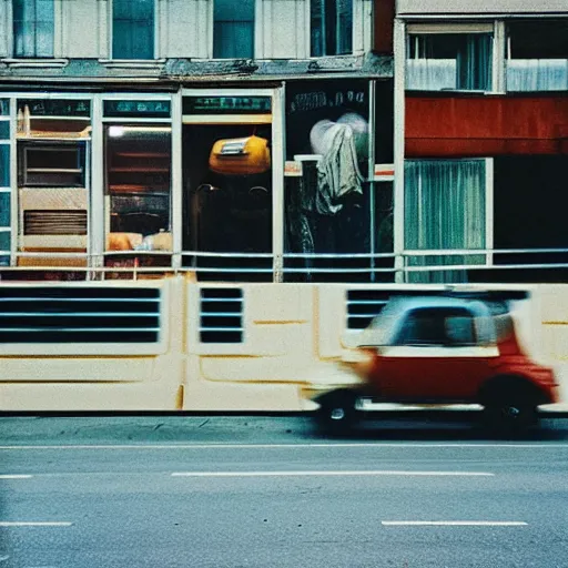 Image similar to “street photography, various subjects, cinestill 800t, in the style of William eggleston”