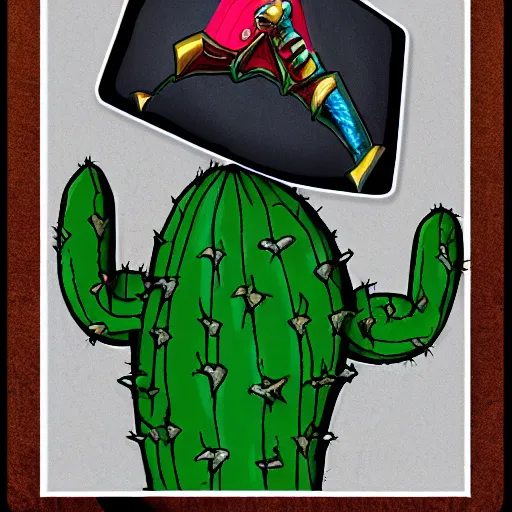 Prompt: cactus knight - n 5