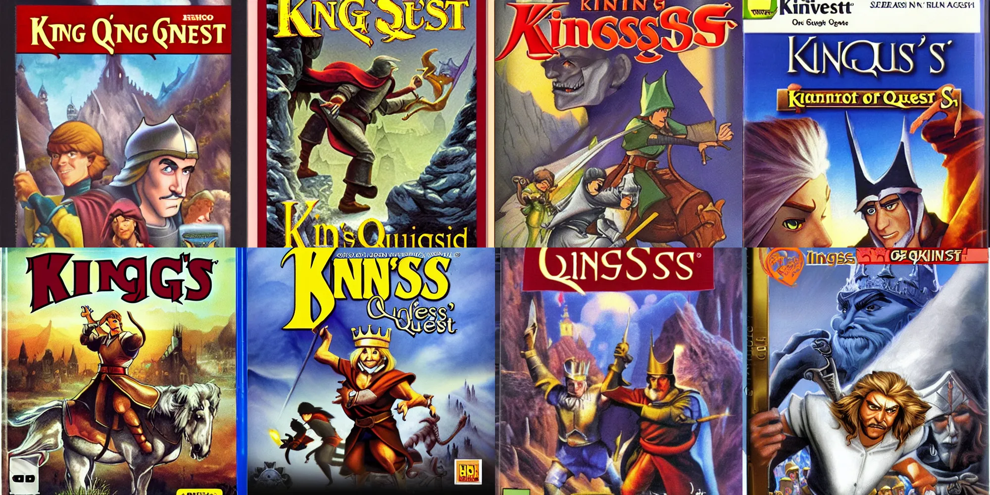 Prompt: King's Quest video game cover