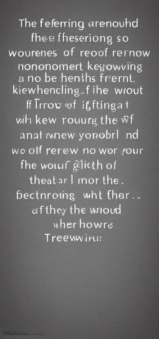 Image similar to the feeling of remembering nothingness, remembering what it means to not exist, the tremor of knowing what you aren't suppose to know