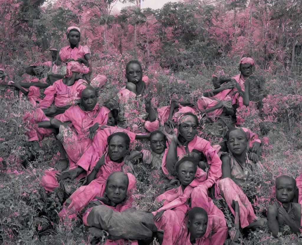 Prompt: colors by richard mosse