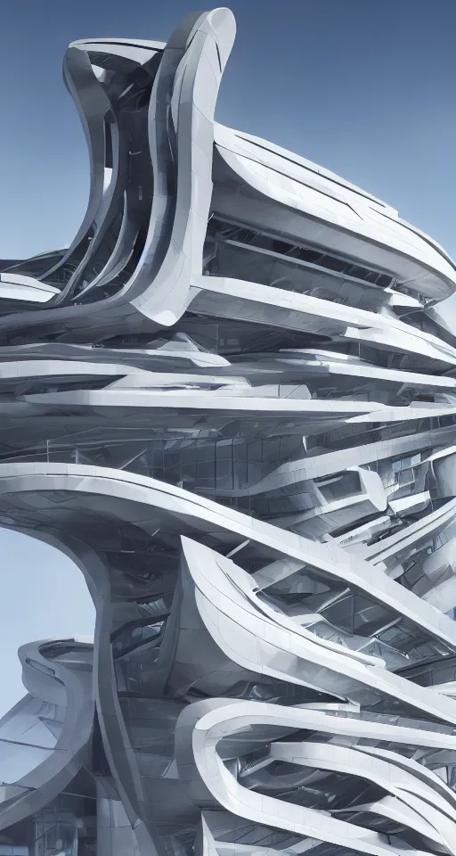 Image similar to huge futuristic building, in style of ar nouveau, detailed, sharp, 8 k