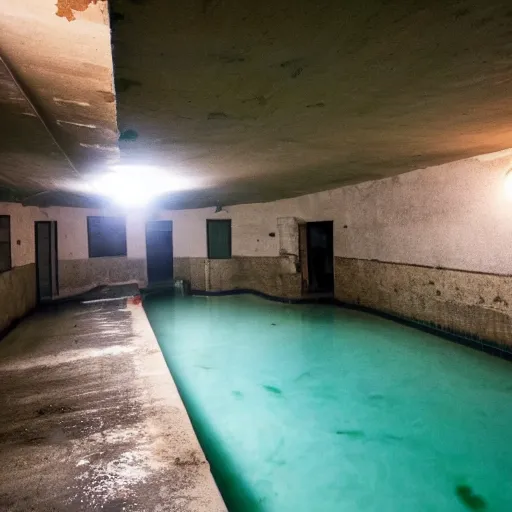 Image similar to abandoned underground hotel pool,