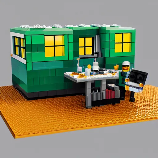 Image similar to Breaking bad lego set, realistic, ultra high detail, 8k.