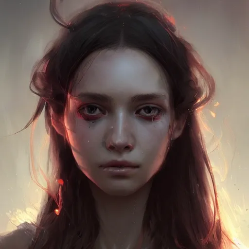 Image similar to a girl with slit eyes, very beautiful face, 8 k resolution, highly detailed, surrealism, by wlop, greg rutkowski, artstation, unreal engine, rossdraws