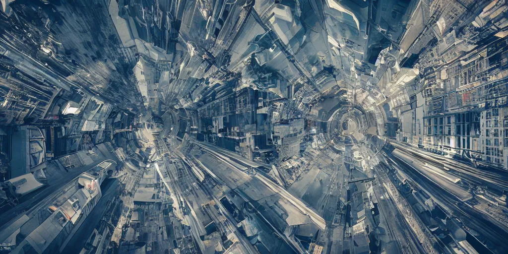 Image similar to cinematic street shot of a antigravity future flying city saint petersburg on earth orbit, telephoto, anamorphic cinematography, beautiful composition, color theory, leading lines, photorealistic, moody volumetric lighting