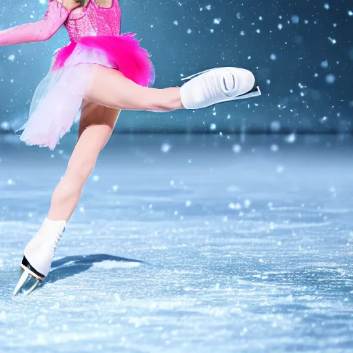 Image similar to ice skater in tutu dancing on icy pond on winter snowflake background