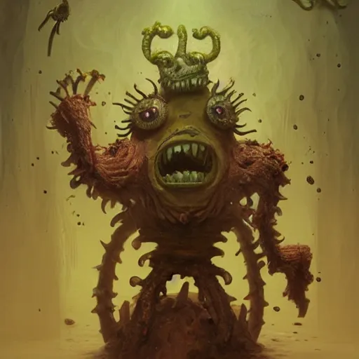 Prompt: Evil Spongebob Squarepants with worms and insects crawling in and out of his holes, fullbody, intricate, horror, highly detailed, artstation, Grominator, concept art, smooth, sharp focus, illustration, art by greg rutkowski and orientalism and bouguereau and Zdzislaw Beksinski, good clear quality, lighting, biology, symmetrical artwork, perfect face, 135 mm, cinematic, hyper realism, high detail, octane render, 8k, chrome accents