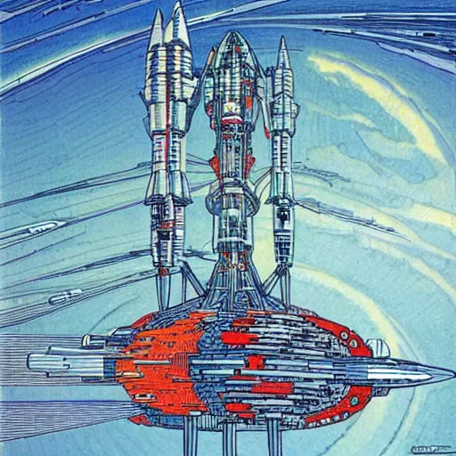 Image similar to spaceship by jean giraud