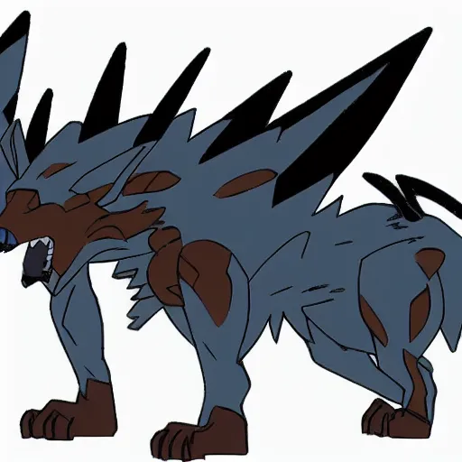 Image similar to zoids beast inspired by an african wild dog, anime, by studio trigger