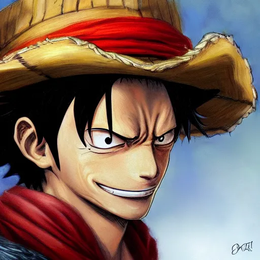 Image similar to luffy from one piece as a realistic fantasy d & d character, close - up portrait art by donato giancola and greg rutkowski, realistic face, digital art, trending on artstation