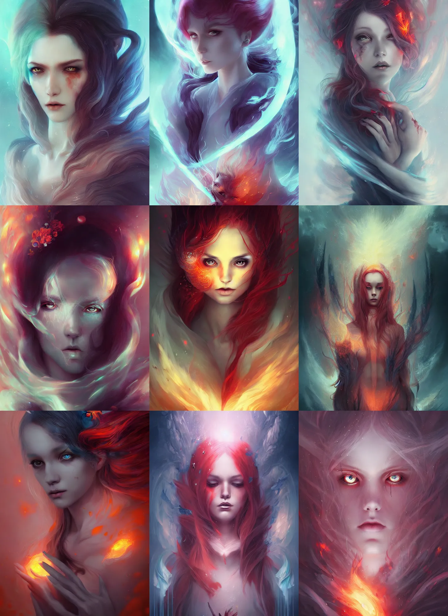 Prompt: ghost of the fire by Anna Dittmann, digital art, horror, trending on artstation, anime arts, featured on Pixiv, HD, 8K, highly detailed, good lighting, beautiful, epic, masterpiece