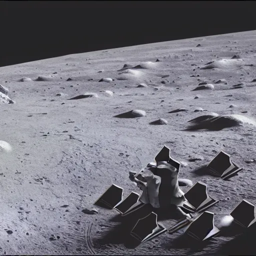 Prompt: a realistic matte painting of a hip hop concert on the moon, detailed, 8 k,