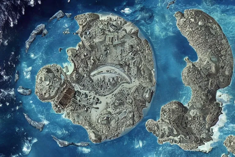 Image similar to advanced atlantean civilization underneath antarctica