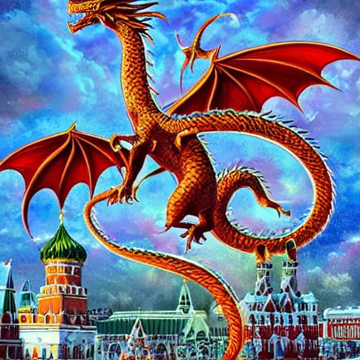 Image similar to fantasy_artwork_hyper_detailed_very_very_very_very_very_very_very_very_very_very_very_very_very_very_very_very_very of Dragon on the Red square, Moscow,