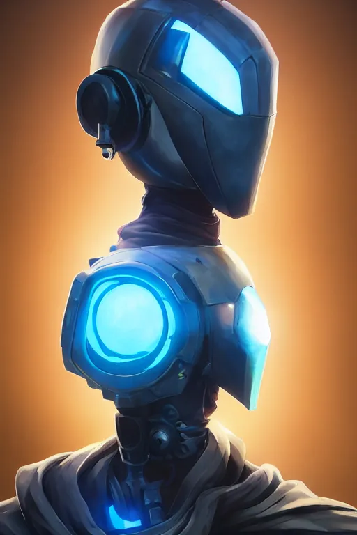 Image similar to epic mask helmet robot ninja portrait stylized as fornite style game design fanart by concept artist gervasio canda, behance hd by jesper ejsing, by rhads, makoto shinkai and lois van baarle, ilya kuvshinov, rossdraws global illumination radiating a glowing aura global illumination ray tracing hdr render in unreal engine 5