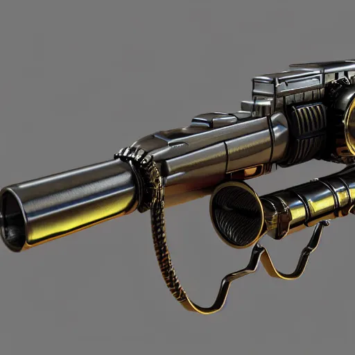 Image similar to Dieselpunk Buck Rogers ray gun, 4k had, ultra realistic, studio lighting