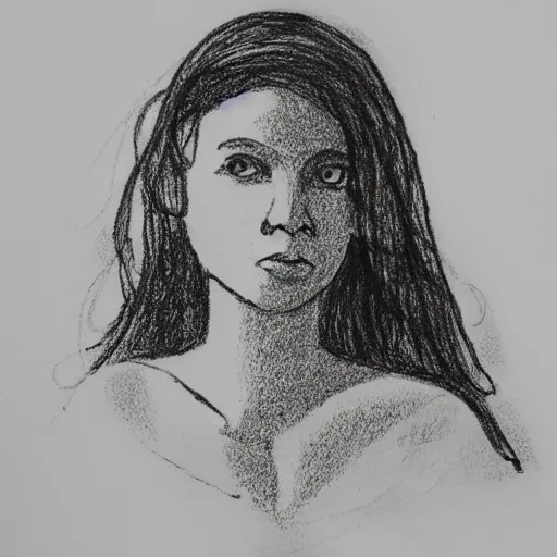 Image similar to a black and white drawing on an old piece of paper showing a person made out of mesh