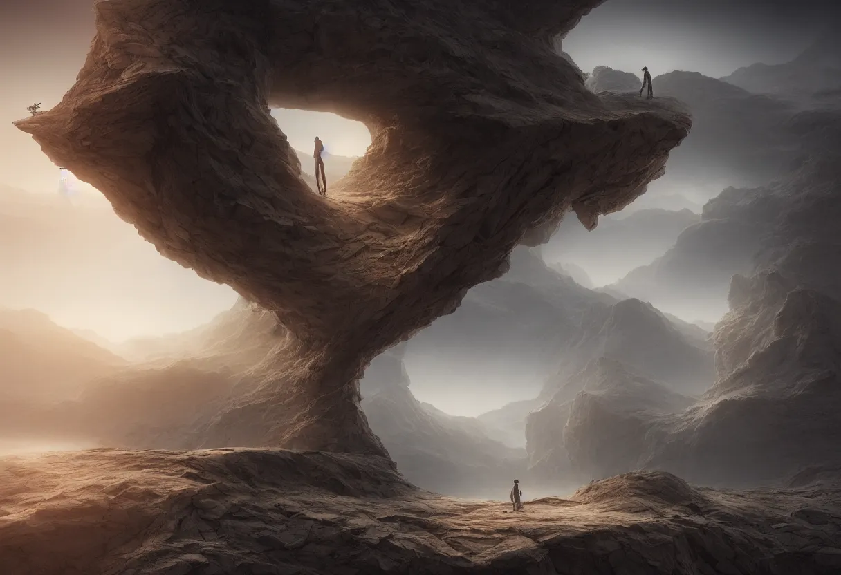 Prompt: parallels of the human mind and imagination, matte painting, beautiful render, octane render, concept art