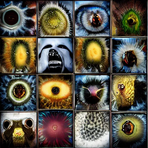 Image similar to macro photography indigenous terror 5 x 5 grid