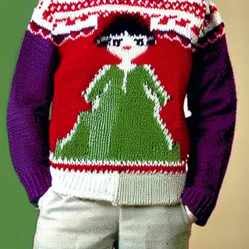 Prompt: medical syringe sweater knitting pattern for children intarsia chart picture jumper in dk yarn vintage