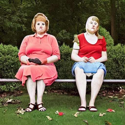 Image similar to two women by julie blackmon