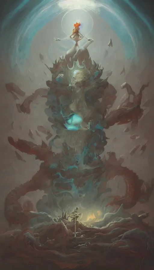 Image similar to The end of an organism, by Peter Mohrbacher