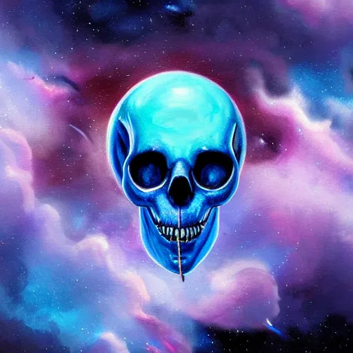 Alien Skull, art, desenho, fantasy, painting, HD wallpaper