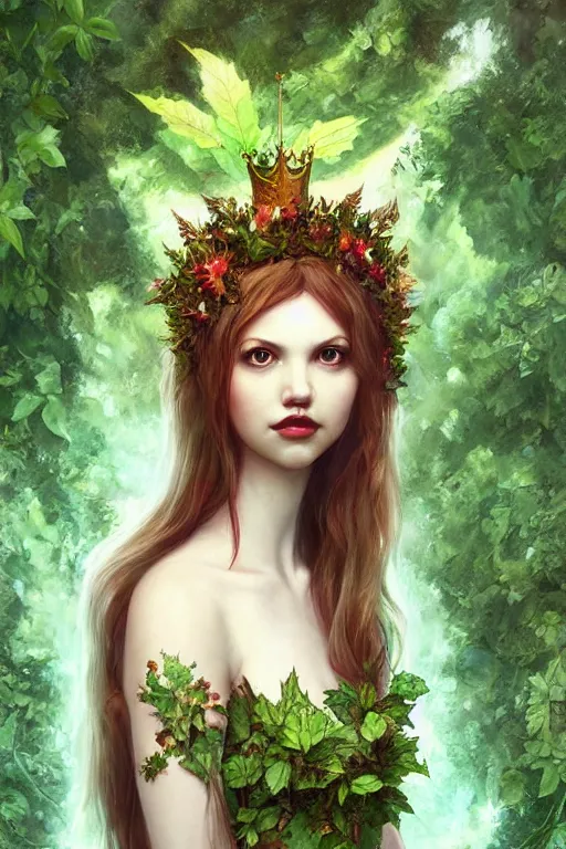 portrait of hannah murray as titania, summer queen. | Stable Diffusion ...