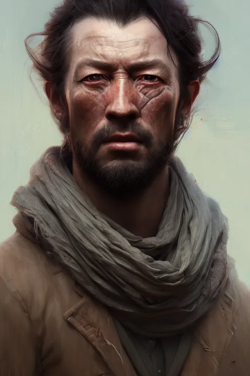 Image similar to ultra detailed facial portrait of dutch van der linde, extremely detailed digital painting, in the style of fenghua zhong and ruan jia and jeremy lipking and peter mohrbacher, mystical colors, rim light, beautiful lighting, 8 k, stunning scene, raytracing, octane, trending on artstation