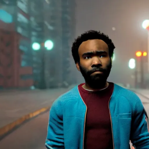 Prompt: Donald Glover as Miles Morales, still from Spider-Man No Way Home, detailed, 4k