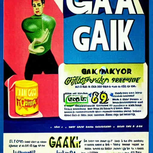 Image similar to advertisement for GAK, GAK advert