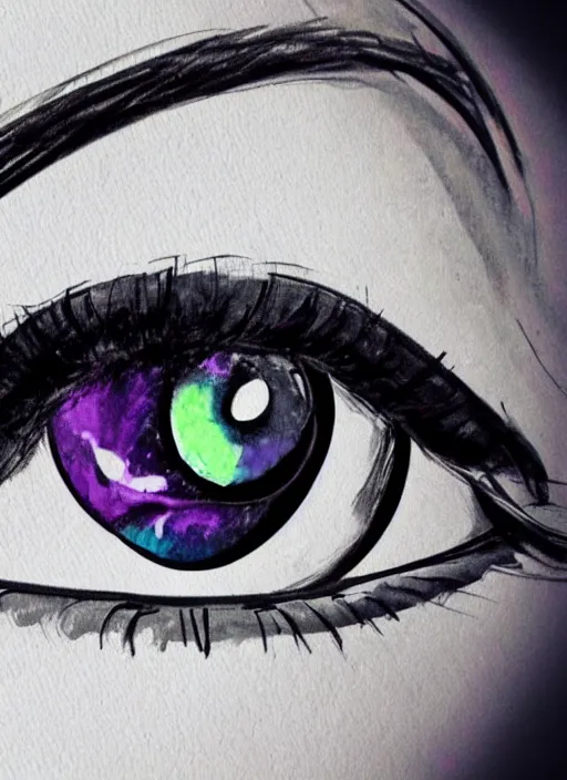 Prompt: portrait of a stunningly beautiful eye, infinite art styles combined