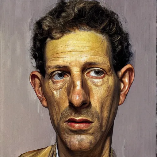 Prompt: high quality high detail painting by lucian freud, hd, portrait of an arab lord, photorealistic lighting