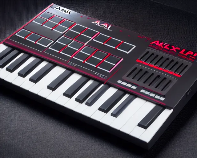 Prompt: Akai MPC 2000xl, product photography, dslr, rule of thirds