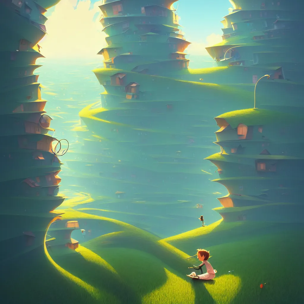 Image similar to cartoon face gediminas pranckevicius from all perspectives by rhads, makoto shinkai and lois van baarle, ilya kuvshinov, rossdraws global illumination