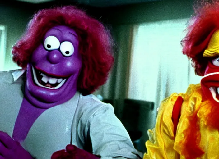 film still of ronald mcdonald and grimace in a 1 9 8 0 | Stable ...