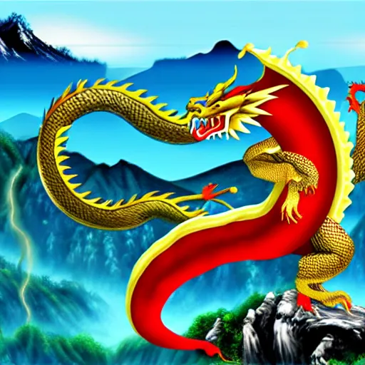 Prompt: Chinese president, battle, weapon bananas, dragon, mountains background, fighting stance, painting