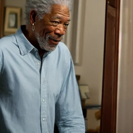 Image similar to Morgan Freeman in the backrooms 4k detail