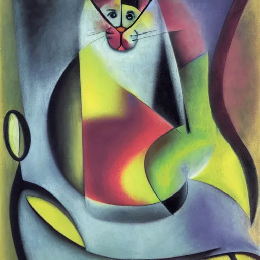 Prompt: cat by roberto matta