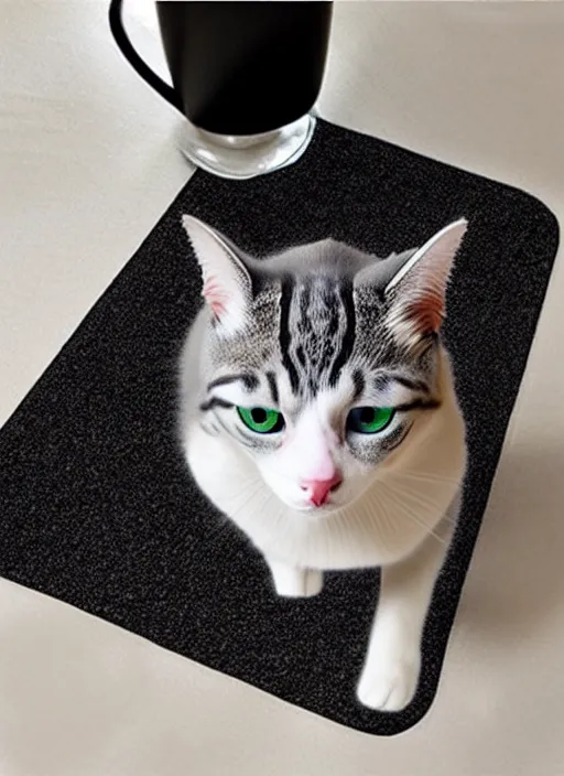 Image similar to clear photorealistic cat pad pads