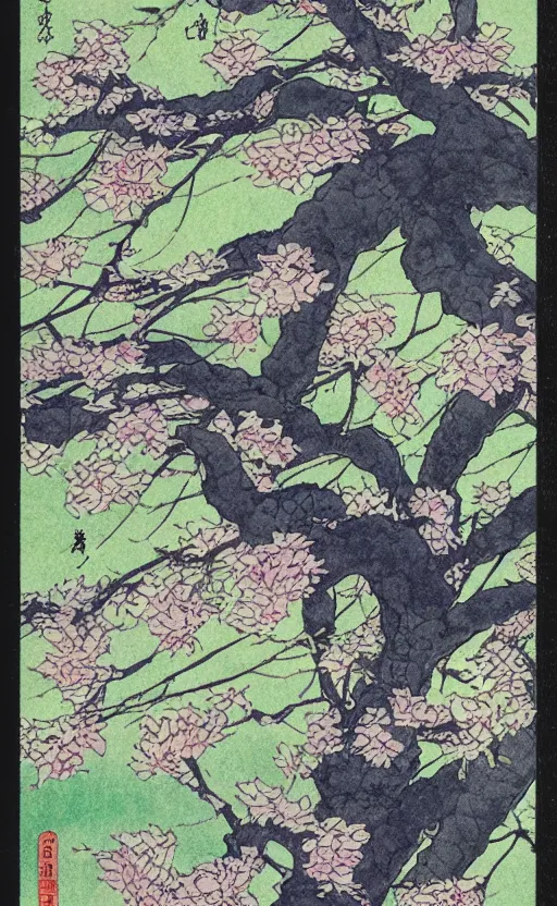 Image similar to by akio watanabe, manga art, portrait of majestic phoenix, paulownia tree, japanese summer festival, trading card front