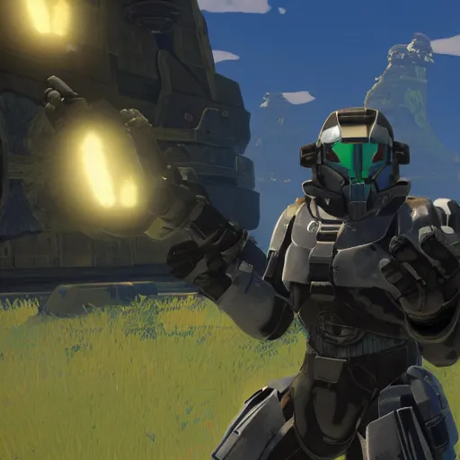 Image similar to “ODST rookie in LOZ: BOTW”