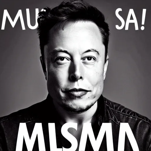 Prompt: music cover for elon musk, 4 k quality