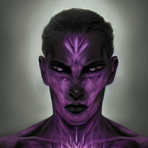 Image similar to a shadow in human form with deep purple eyes, a man completely dark, dark shadow, no color, with black magic powers, ultra realistic, 8 k, organic painting, matte painting, bold shapes, hard edges, street art, trending on artstation, by huang guangjian, gil elvgren, ruan jia, randy vargas, greg rutkowski