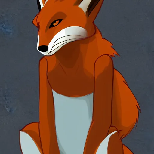 Prompt: an anthropomorphic fox, fursona!!!! trending on furaffinity, by kawacy, by don bluth