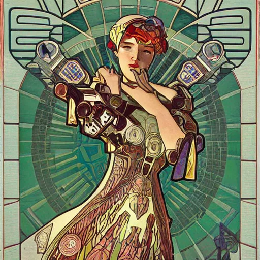 Prompt: isometric view mecha video game intricate, elegant, highly detailed, art deco, sharp focus, illustration, art by alphonse mucha