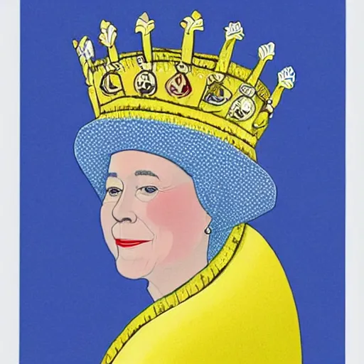 Prompt: banana queen of england elizabeth.