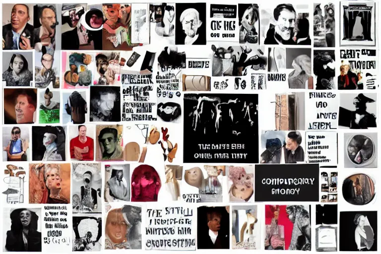 a conspiracy theory mood board | Stable Diffusion